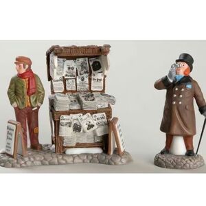 Department 56 London Newspaper Stand (Set of 2) Dickens Village #58560 - Boxed